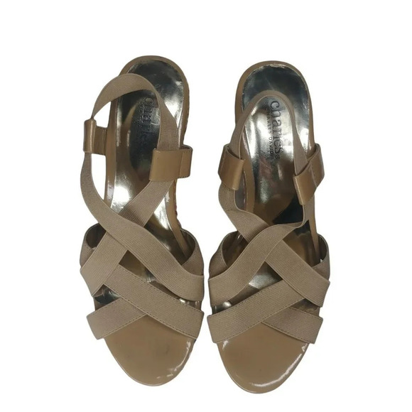 Charles by  Charles David Wedge Sandals with Woven Heel 7.5B - Picture 3 of 9